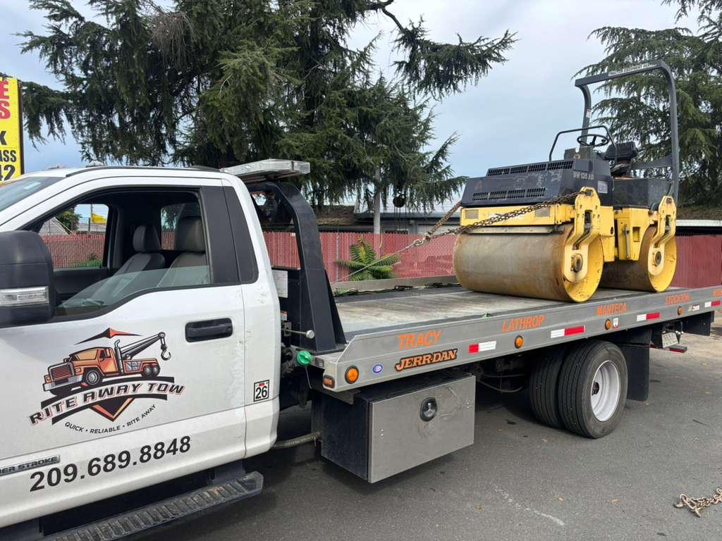 Heavy equipment transport in the Central Valley
